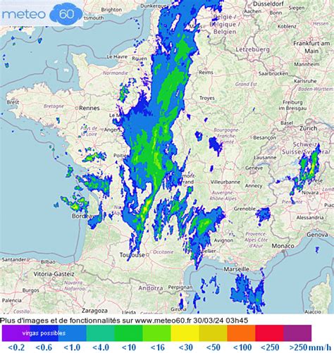 Radar pluie, images satellites et foudre .